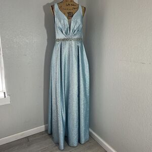 Aspeed Light Blue Shimmer Prom Dress